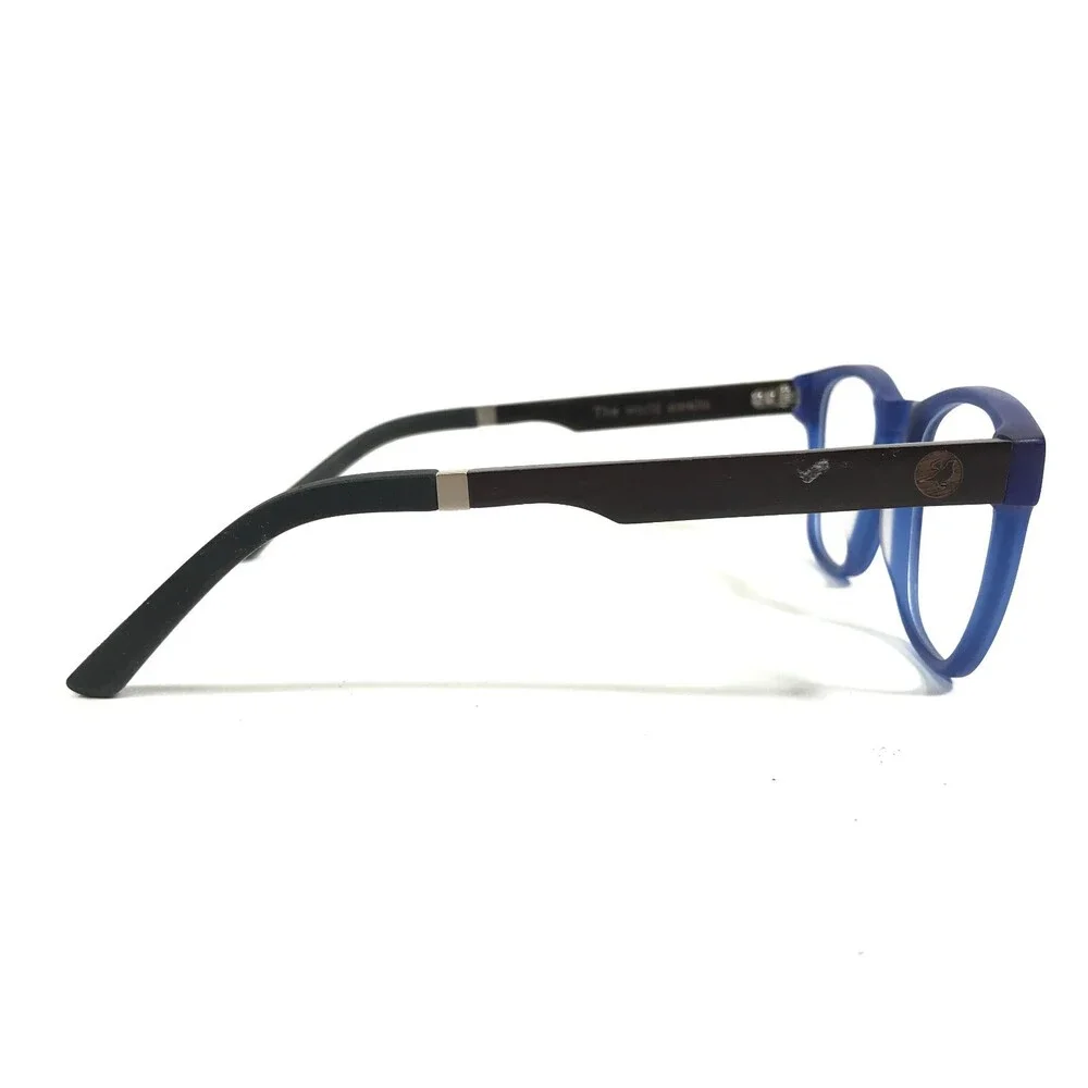 Proof Foster Eyeglasses Frames The World Awaits Brown Blue w/ Clip On Lenses